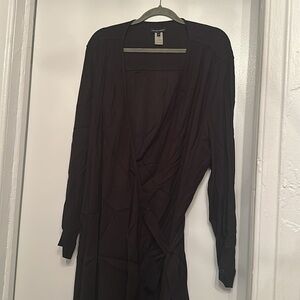 Universal Standard Black Long-Sleeved Wrap Dress